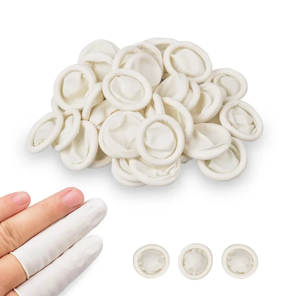 100 Pezzi Guanti Monouso in Lattice per Nail Art, Coperture Protettive per le Dita