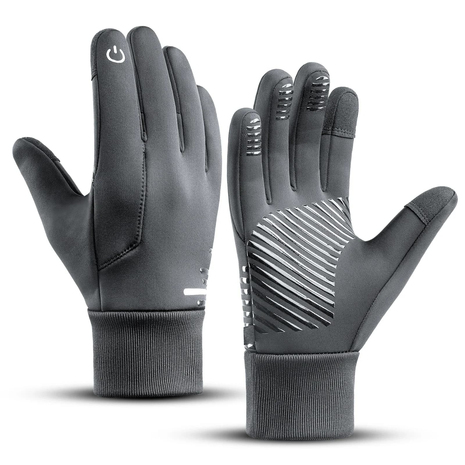 Men's and women's winter gloves, touch screen protections, windproof, waterproof, warm lining, non-slip sports cycling gloves