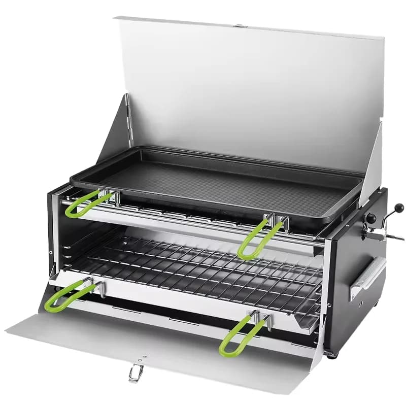 BRS-16 Outdoor Foldable Gas cooker Camping portable removable Kitchen Barbecue Grill Picnic barbecue oven for hiking stainless steel