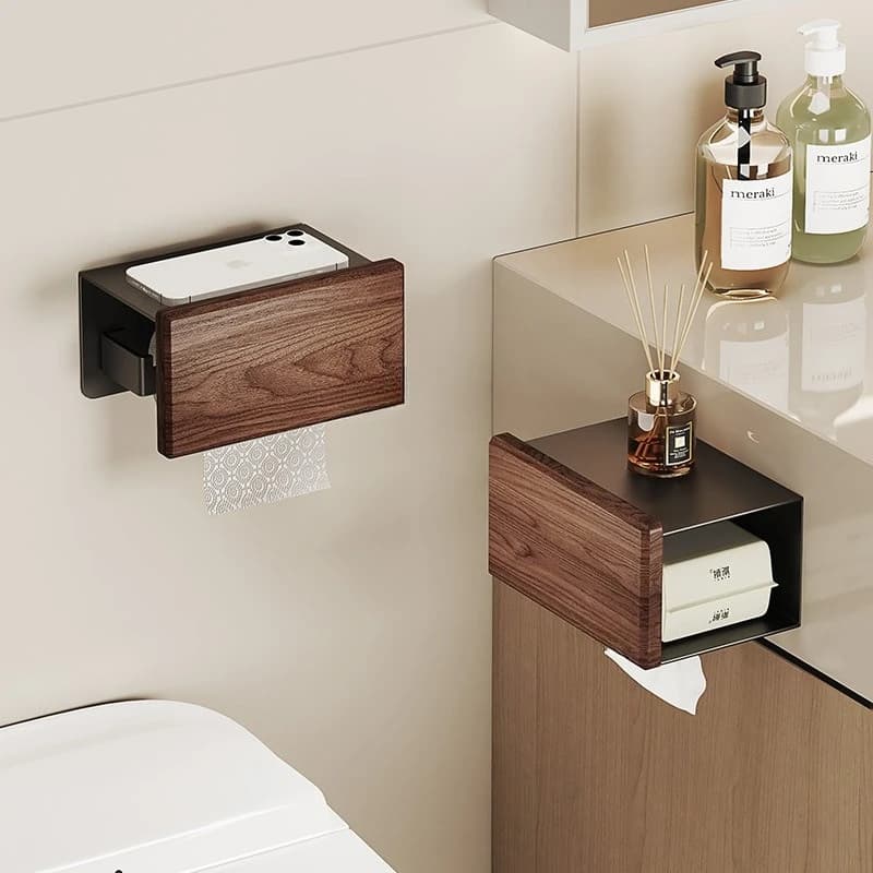 Toilet roll paper holder toilet carton bathroom toilet paper rack, no punching