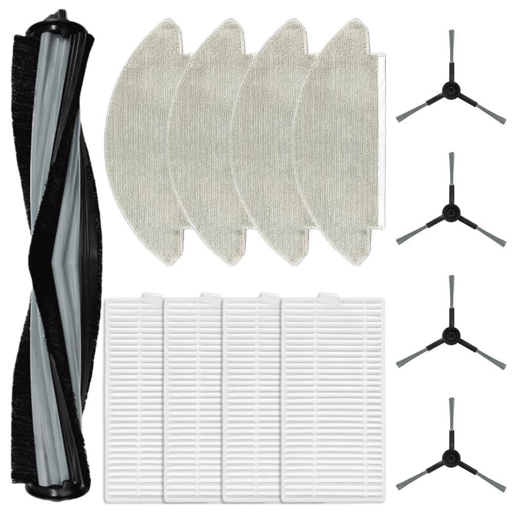 For Alpha 2 Pro V5 Pro V-RVCLM27B V-RVCLM40B Main Brush Side Brush Filter Mop Cloth Kit Vacuum Cleaner Replacement Parts Set