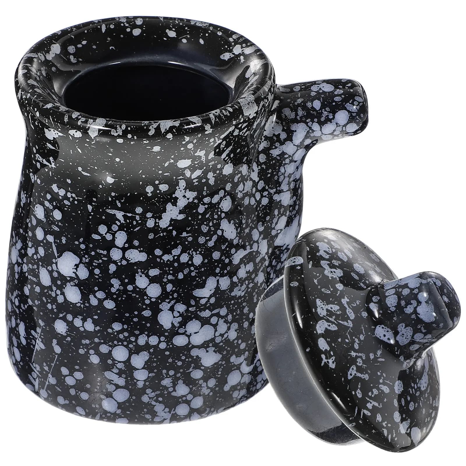 Set di Barattoli in Ceramica per Condimenti, Contenitori Decorativi per Salsa di Soia, Aceto e Olio, Ciotole per Salse, Vasetti per Aceto