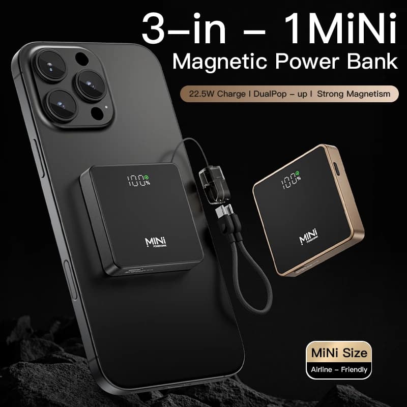 Powerbank wireless magnetico MINI portatile originale 10000mAh Powerbank per batteria ausiliaria esterna Magsafe per iPhone 17 16