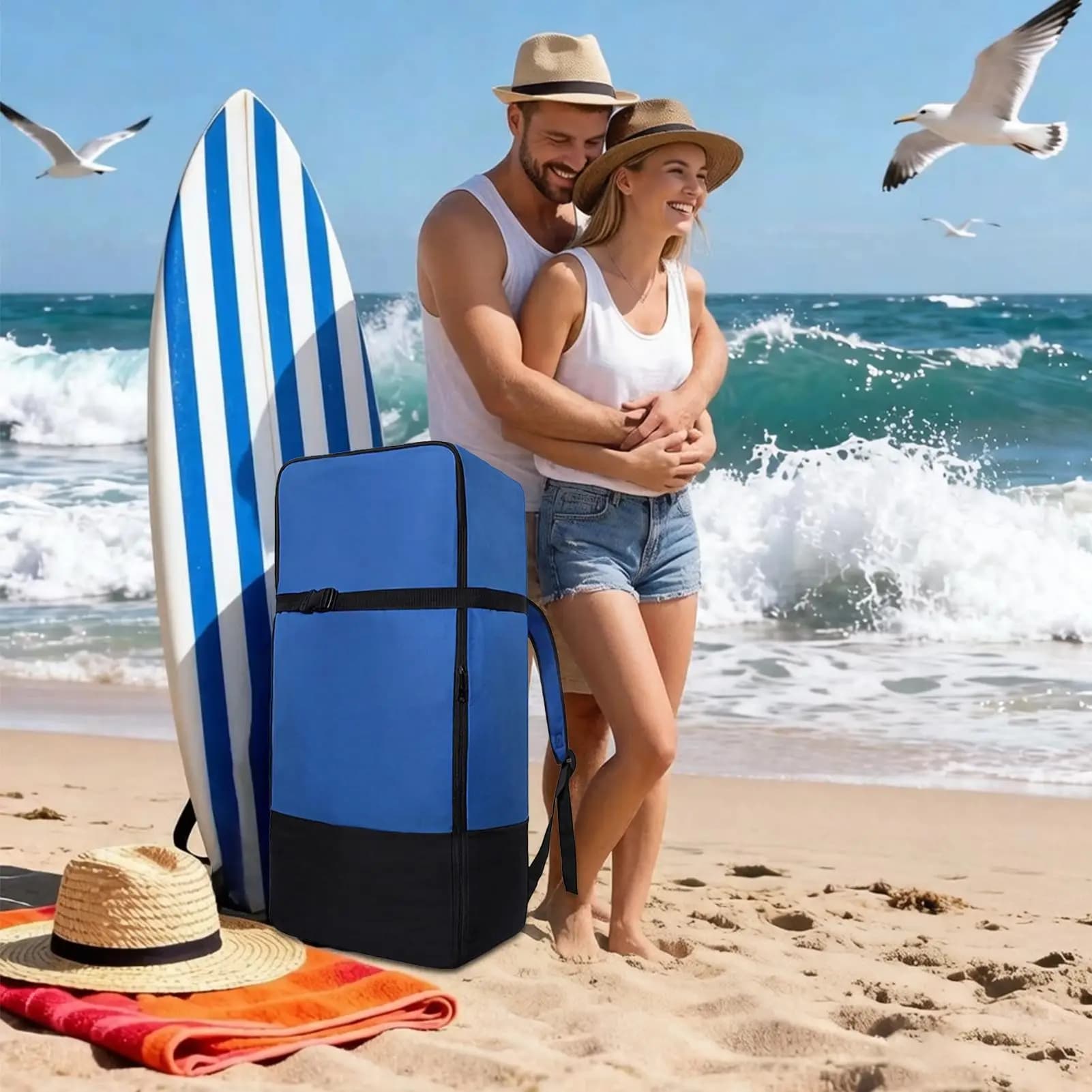 Adjustable Shoulder Strap Paddle Board Waterproof Paddleboard Bag Waterproof Large Backpack With Travel Bag For Surfboard Kayak