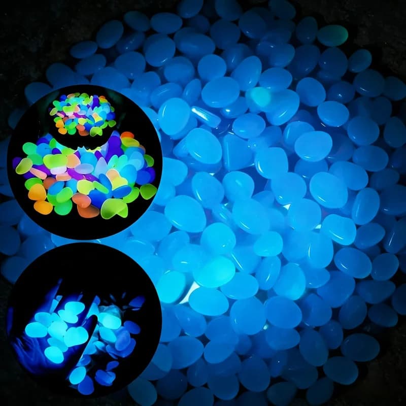 Pietre Luminose per Illuminazione Notturna 500-2000 Pezzi per Acquario, Paesaggistica, Giardino, Decorazioni per Matrimoni