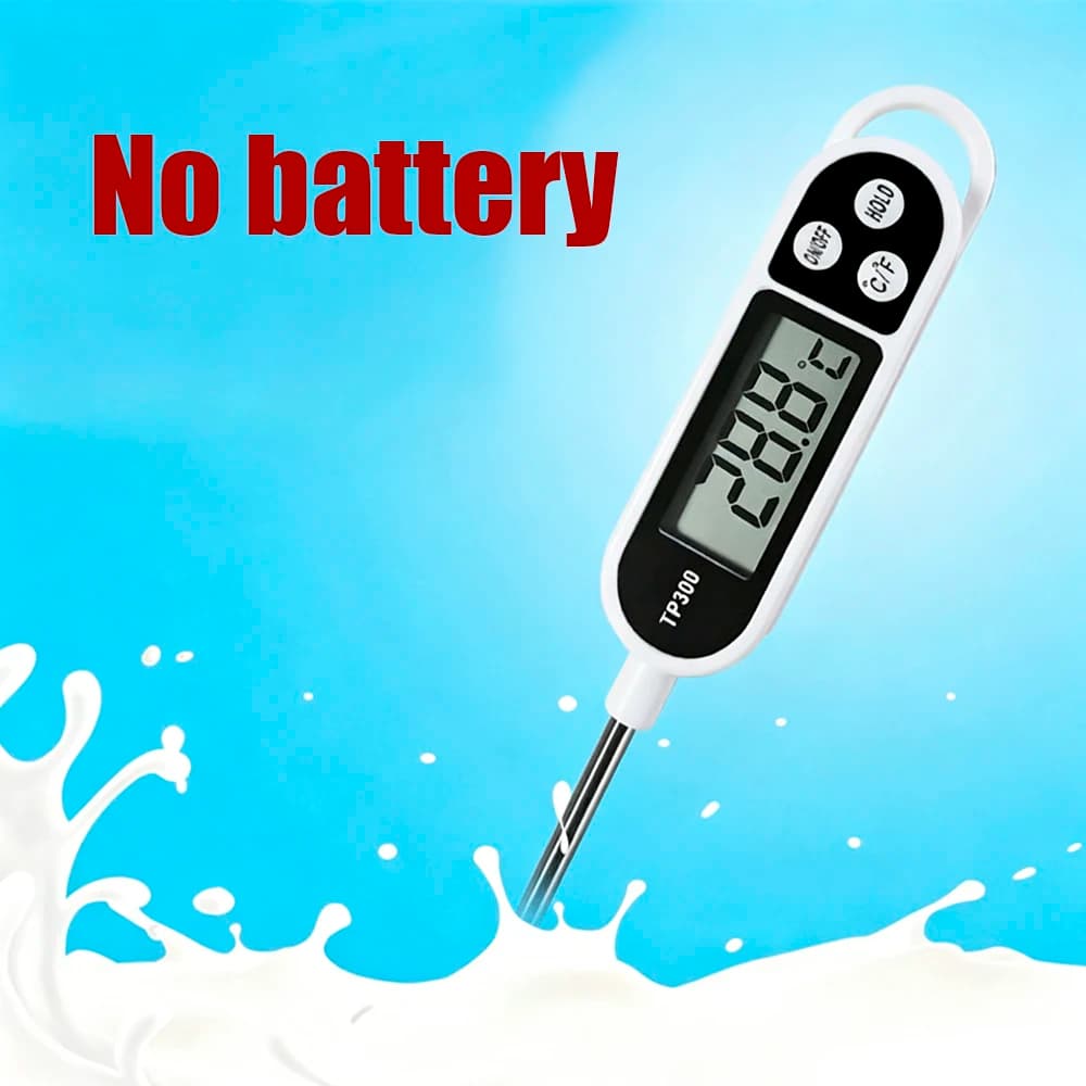 Termometro Elettronico TP300 Senza Batteria, Sonda per Barbecue, Temperatura Ambiente, Acqua e Olio