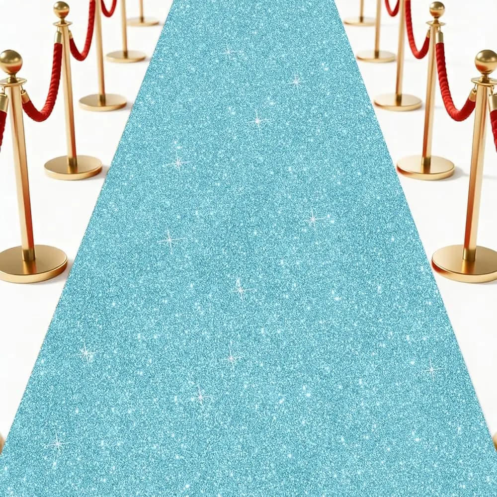 Tappeto Glitterato 2.6FT x 30FT (200 GSM Spesso) + Nastro Adesivo - Tappeto Scintillante Durevole in Tessuto Non Tessuto, Tappeto per Eventi Hollywood, G