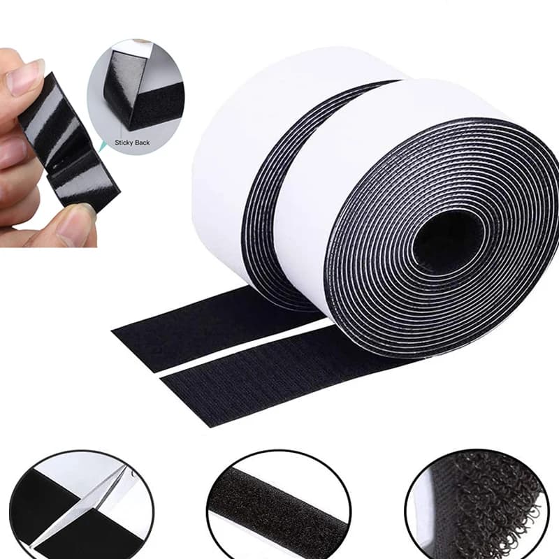 Width 16/20/30/50/100/110MM Strong self-adhesive fastening tape Nylon sticker with hook and ring with strong adhesive tape 1M