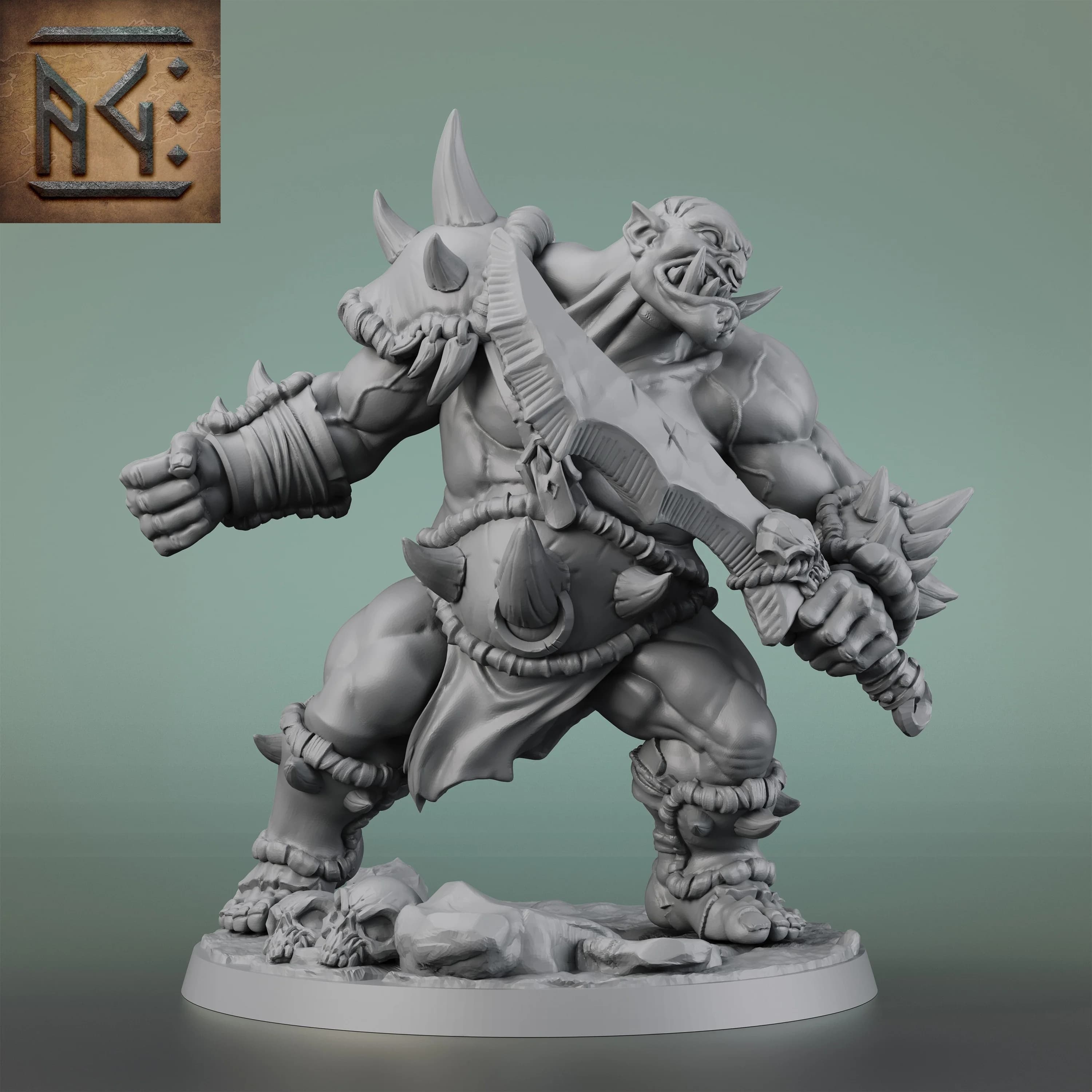Sci-Fi Orc Squad Miniature Set - Fantasy TTRPG Figures, Collectible Models, Great Gift for Hobbyists & Tabletop Roleplaying