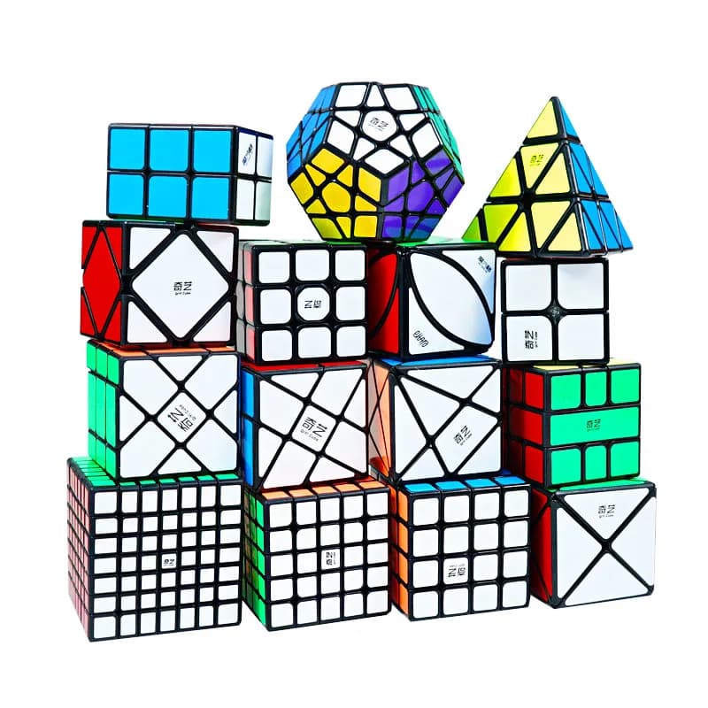 [JudyCube] QIYI Cubo 3x3 4x4 5x5 Puzzle Nero Adesivi Cubo Magico Educazione Apprendimento Cubo Magico Giocattoli Per I Bambini Bambini