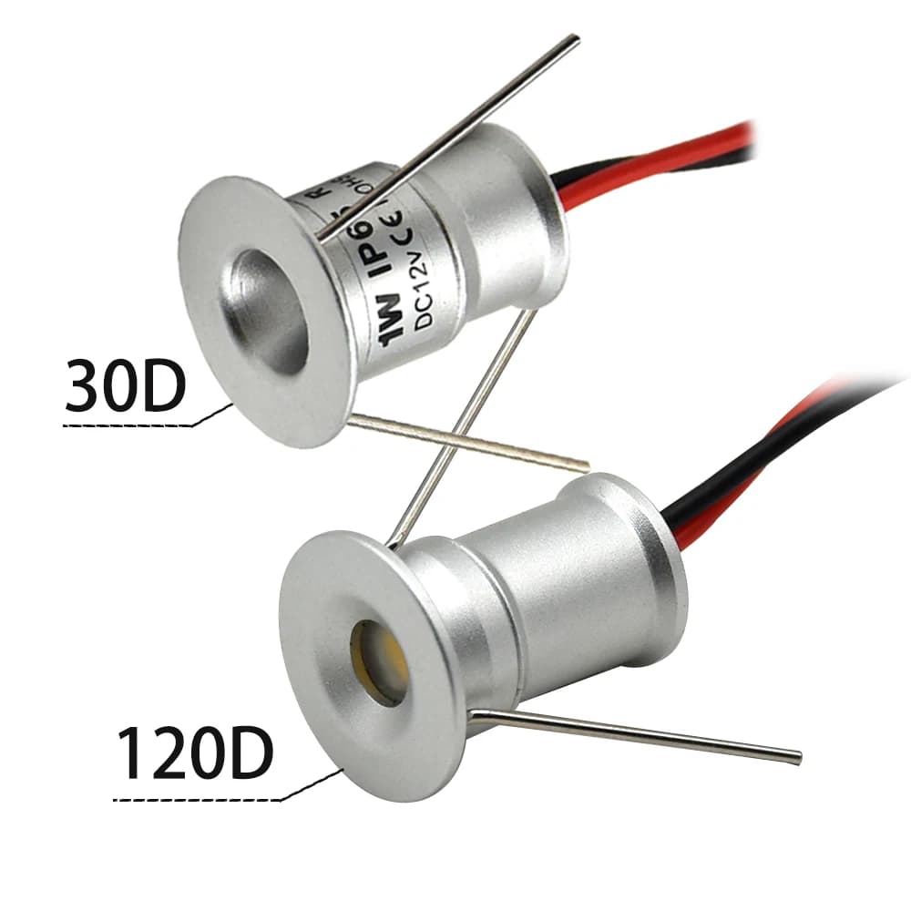 1 pz Mini LED 12V faretti da incasso a soffitto 1W faretto dimmerabile nero bianco vetrina camera da letto festa KTV DJ scale faretti