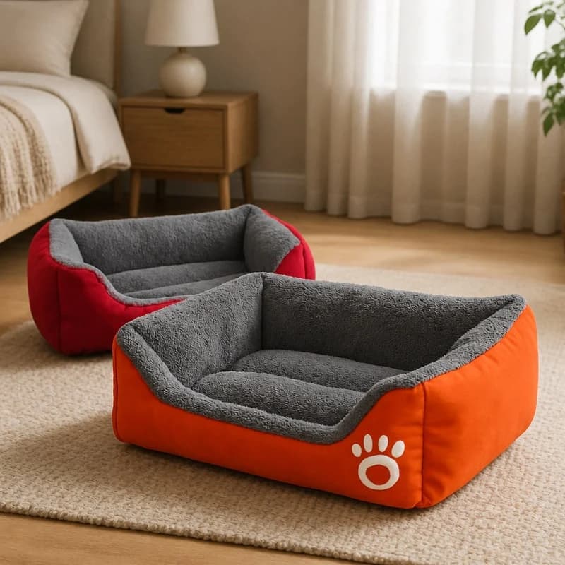 Soft and Warm Plush Bed for Small Pets, Cozy Sleep Cushion Ideal for Puppies and Cats, Comfortable Rest Mat
