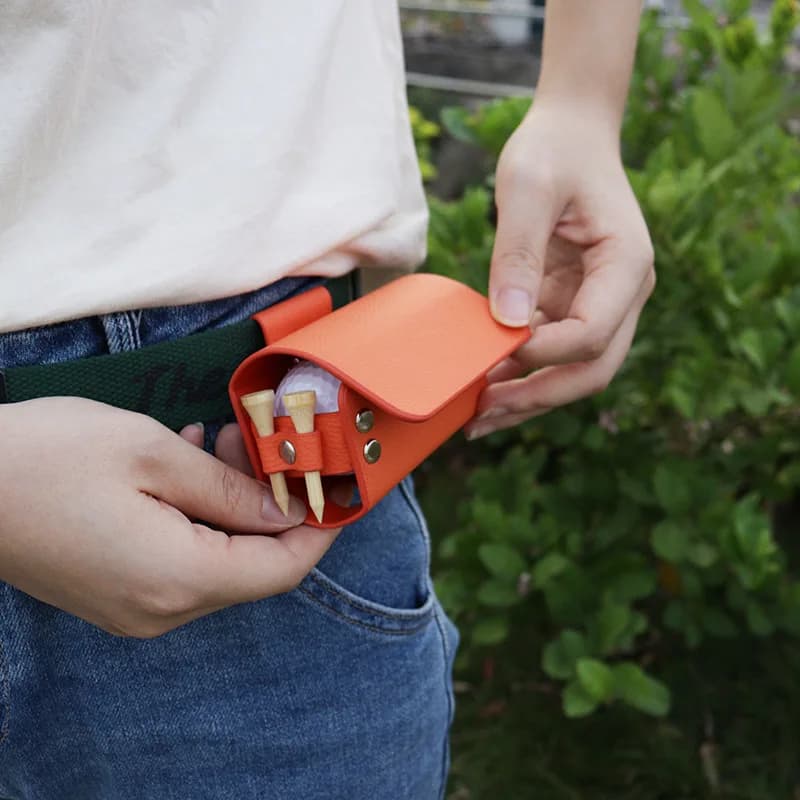 Golf Ball Pouch Bag Flip Top Magnetic Closure Holder for Tees Markers Ball Marker Belt Clip Accessories for Golf Bag accessories