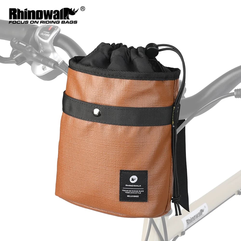 Borsa Anteriore per Bicicletta Rhinowalk Colore Morandi 2.5L, Borsa Portaborraccia ad Alta Capacità, Borsa da Manubrio Portatile per Ciclismo