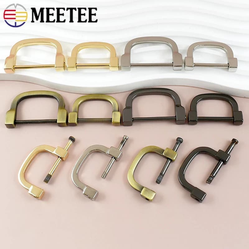 2/5/10 Pezzi Fibbie Metalliche ad Anello a D da 25/30mm, Fibbia a Vite Staccabile per Cucito, Connettore per Tracolla Borsa, Accessori per Borse