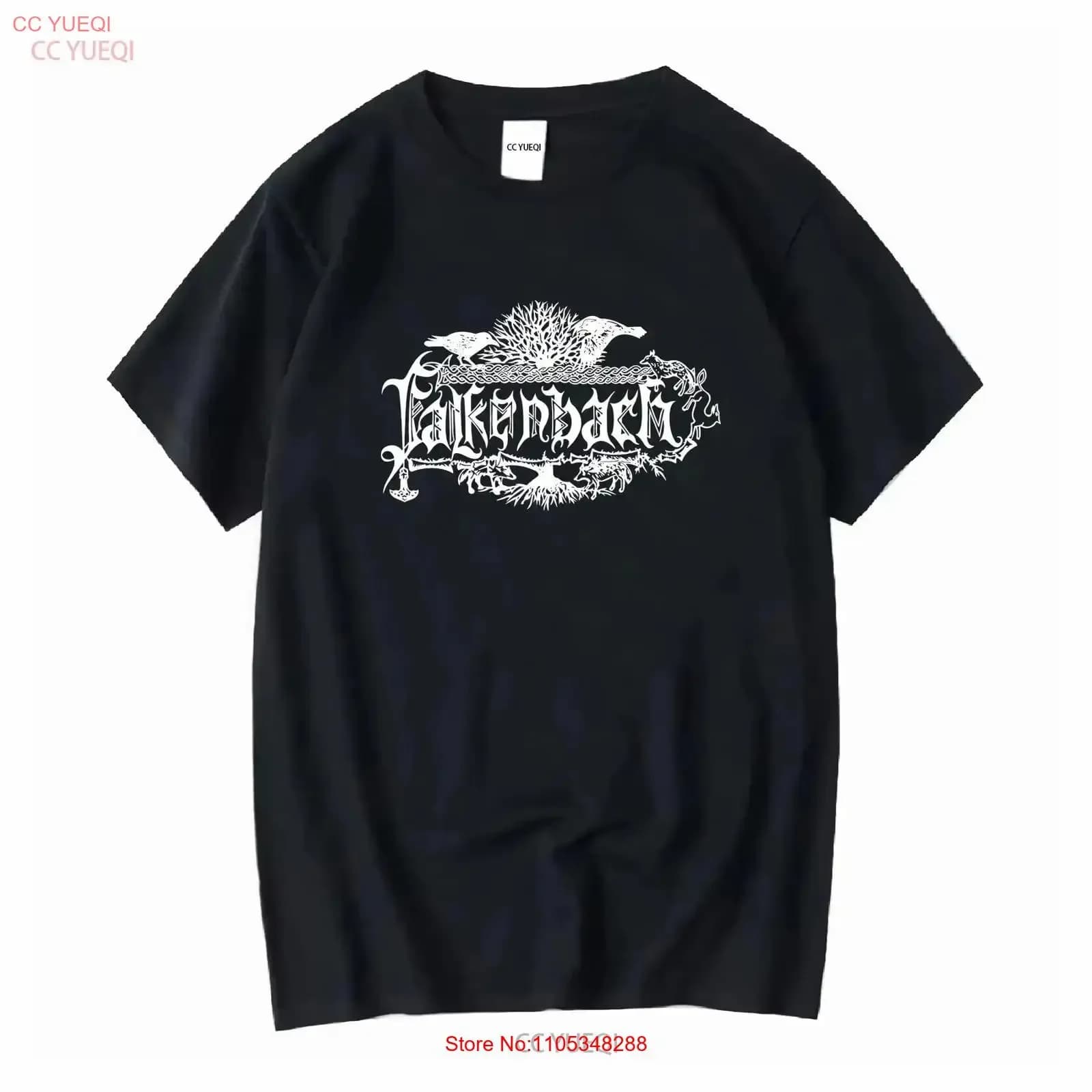 T-shirt with logo Falkenbach S 5XL vintage washed vintage effect, soft and comfortable, for everyday use, clothing signed, graphic, comfortable, elegant, versatile