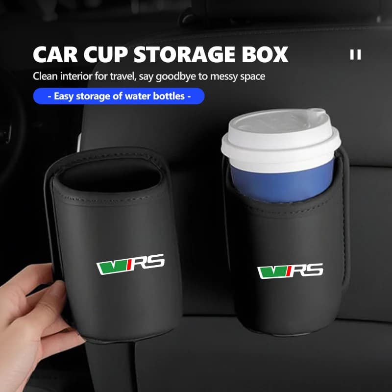 Car Seat Leather Wallet, Beverage Storage Bag, Accessories for Skoda VRS Octavia Kamiq Kodiaq Karoq RS Superb Fabia R