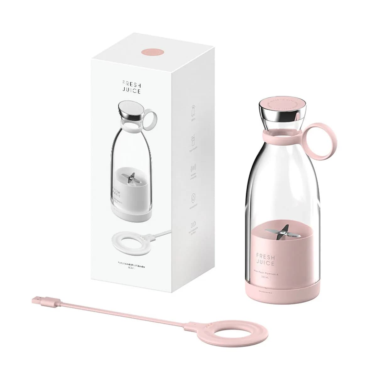 Portable 11.8 Oz 350ml White 214B Food PC Model + ABS Magnetic USB Charging 1400mAh 7,4V 490g 82*82*218mm with 1
