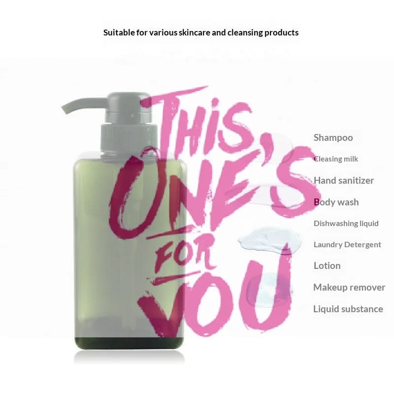 Dispenser di Sapone Quadrato da Bagno 100-650ml, Ricaricabile, Porta Shampoo e Gel Doccia, Dispenser da Viaggio Portatile, Flacone Vuoto con Pompa