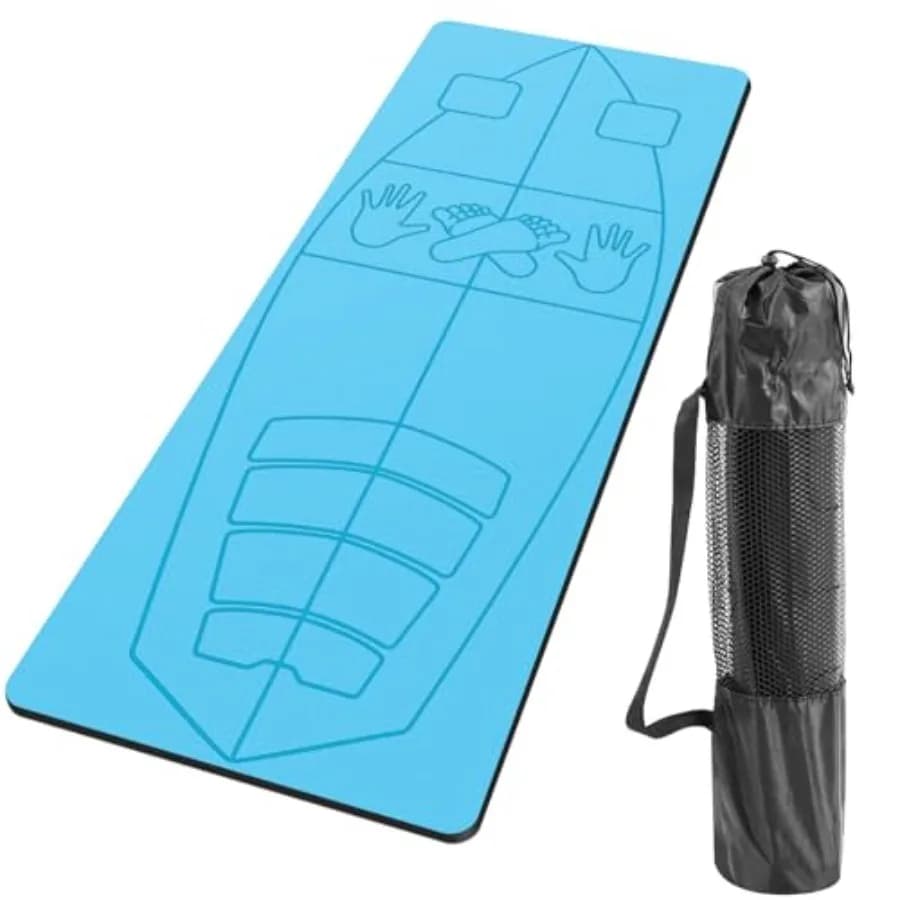 Tappetino da Surf per Allenamento di Equilibrio e Pratica Pop-up, 72" x 27", Extra Large, Multiuso, Pieghevole, in Gomma, Antiscivolo