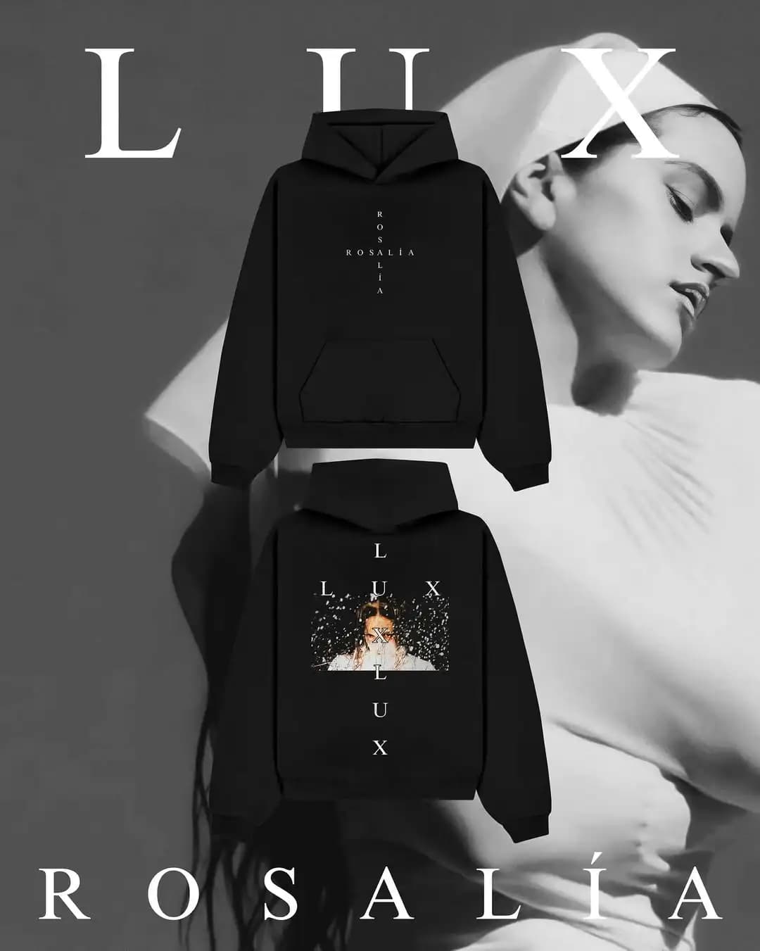 Spanish Singer Rapper ROSALIA LUX Hoody Women Men Oversized Y2k Autumn Winter Thick Fleece-lined Warm Sweatshirt Female Clothing