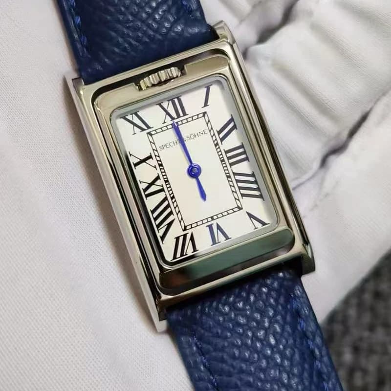 2025 New Specht & Söhne Double Face Square Watch for Men Sports Watches Overturn Stainless Steel Sapphire Glass 50M Waterproof