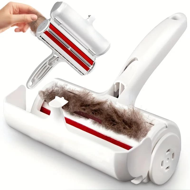 La spazzola adesiva per cani con rullo per rimozione peli di animali domestici da 1 pezzo può essere lavata con acqua per rimuovere la spazzola adesiva per peli galleggianti