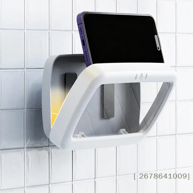 ⚑Rotatable Waterproof Wall-mounted Mobile Phone Box Protective Cover Touch Screen Mobile Phone Holder Bathroom Sealed Storage