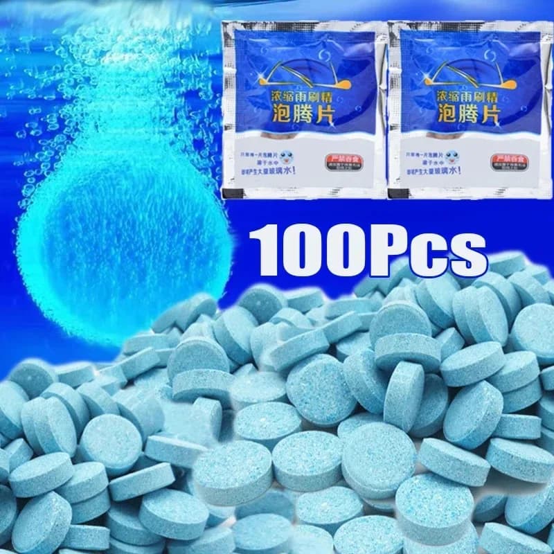 Tergicristallo liquido concentrato per acqua di vetro per autoveicoli, compresse effervescenti antigelo, rimozione della pellicola d'olio, tergicristallo solido per autoveicoli