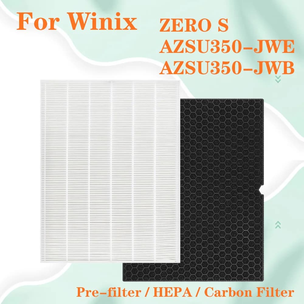 Sostituzione per purificatore d'aria Winix ZERO S (AZSU350-JWE) e AZSU350-JWB, filtro a carbone attivo e filtro HEPA
