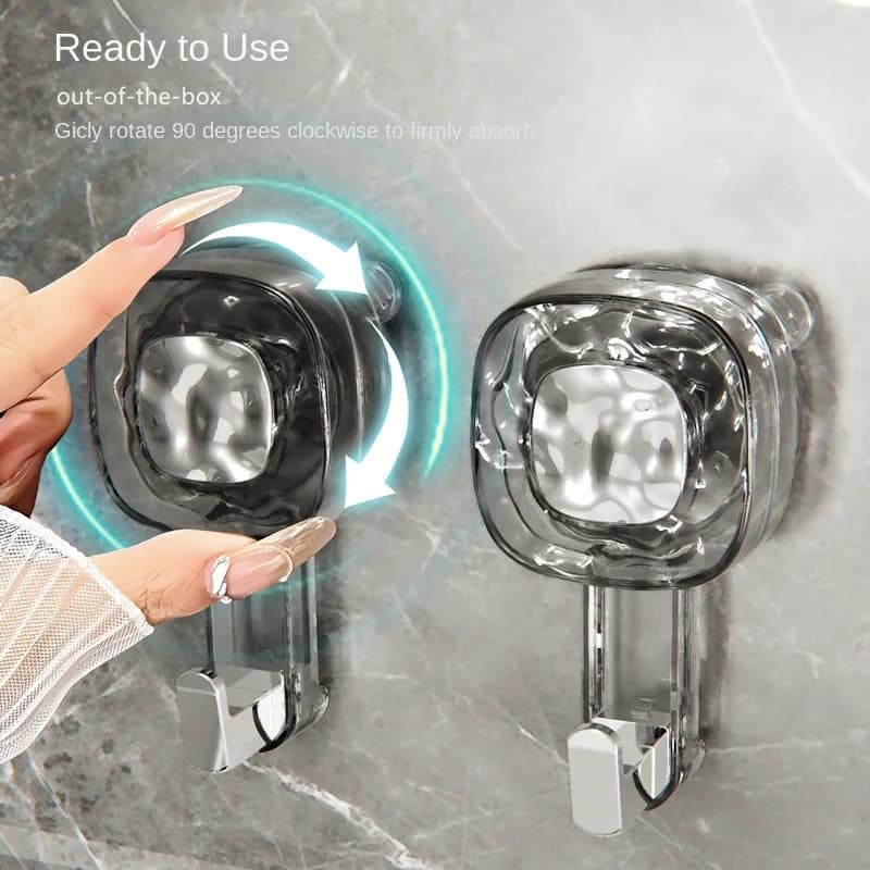 Gancio a ventosa trasparente Gancio da bagno senza perforazione Gancio da cucina rimovibile Gancio per asciugamani sottovuoto antitraccia Stoccaggio domestico