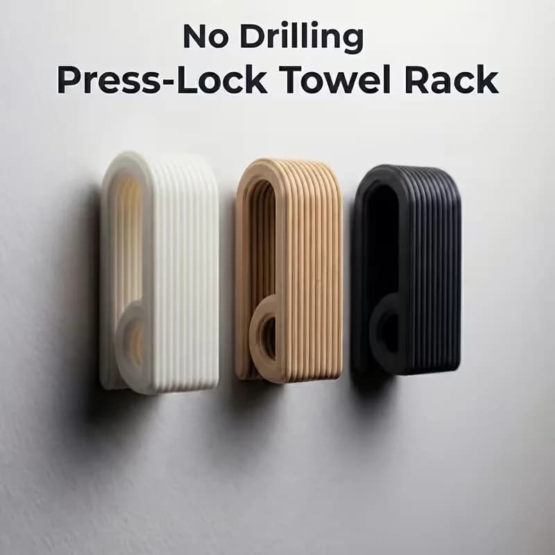 1/3 Pcs No-drill Self-adhesive Modern Minimalist Hook, Multi-functional Storage Rack for Bathroom, Kitchen, and Entryway