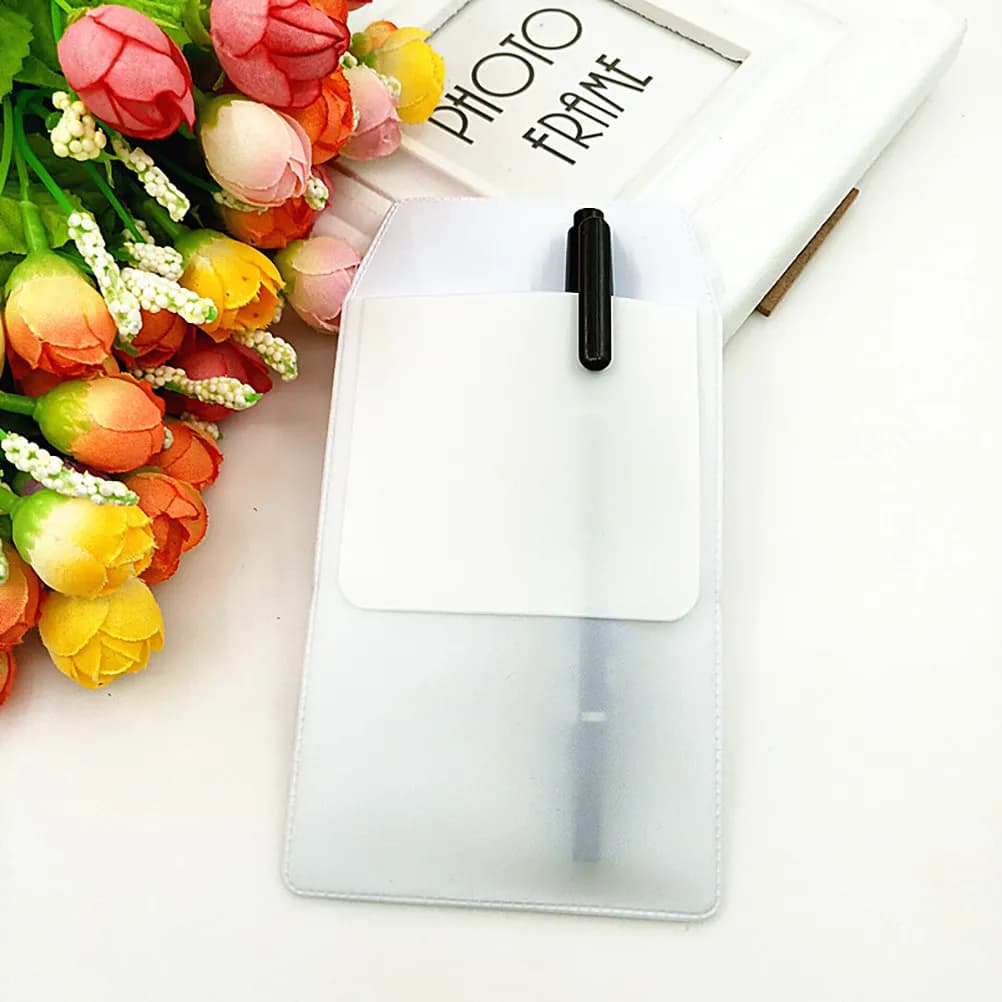 10Pcs Matte Frosted PVC Pen Protector Bags Set Leakproof Scratch Resistant Pencil Case Wallet Bag Office School