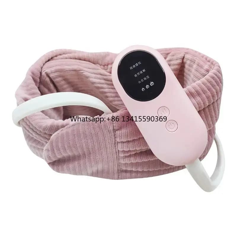 Massaggiatore per la testa elettrico Fascia per compressione dell'aria Casco per massaggiatore per il cuoio capelluto con riscaldamento Impastare Avvolgimento per la testa portatile per alleviare il dolore