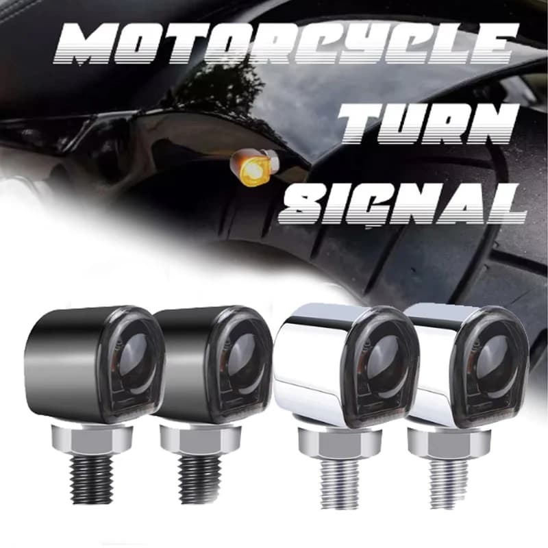 Indicatore di direzione per moto Mini LED in alluminio 12V 8mm Ambra Lampeggiante Lampeggiante Clignotant Moto per Honda Dirt Street Bike Cafe