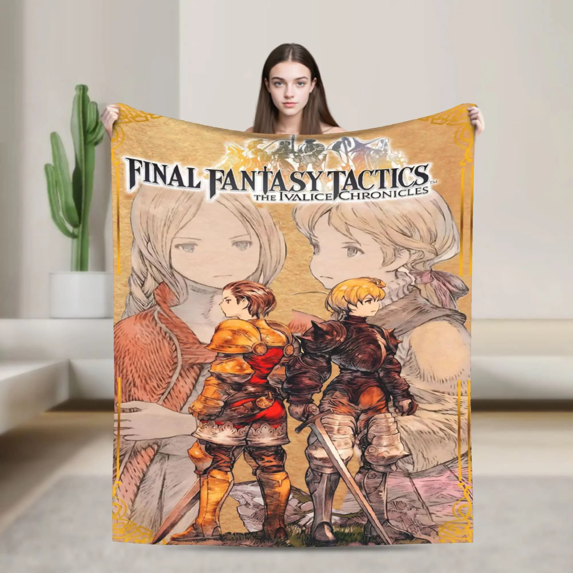 Final Fantasy Tactics Flannel Blanket Soft Bedding Throws for Bedroom Travel Graphic Bedspread Sofa Bed Cover