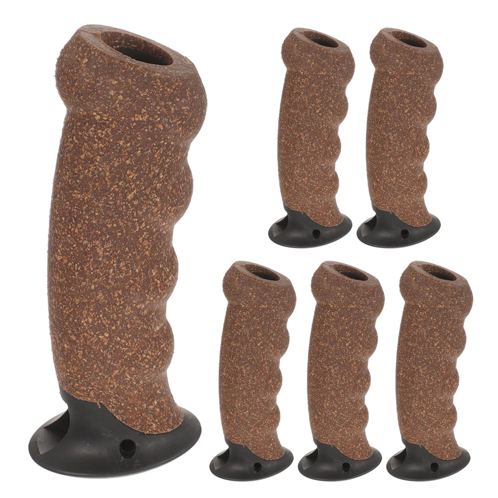 6Pcs Replacement Cork Trekking Pole Grip - Comfortable Slip-Resistant Hiking Pole Handle for Skiing Trekking Mountaineering Cane