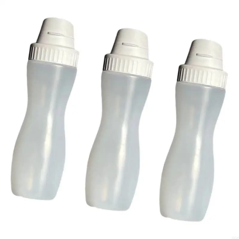 Set 3 bottiglie da spremere Sistema erogazione a flusso Lavabile in lavastoviglie PP per uso alimentare per uso in cucina