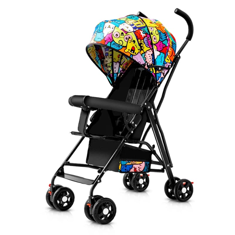 Passeggino compatto con ombrello Passeggino pieghevole ultraleggero con sedile reclinabile, sistema portatile da viaggio per bambini per genitori in movimento