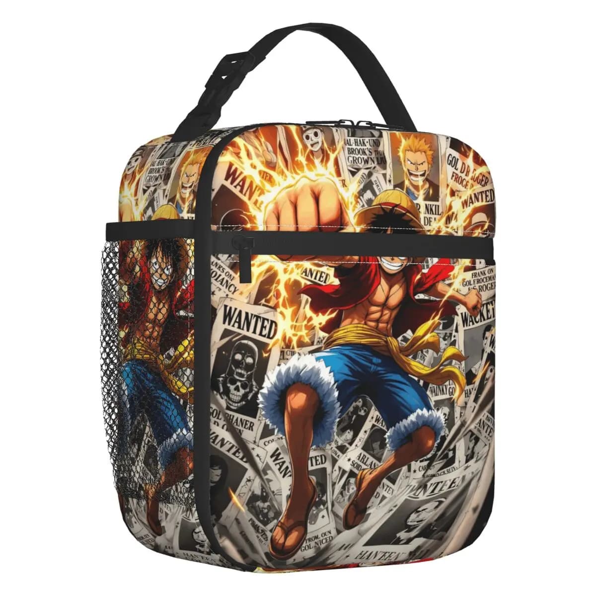 Borse termiche personalizzate One Piece Anime Monkey Luffy per donna e uomo, riutilizzabili, per il pranzo, da campeggio e viaggio