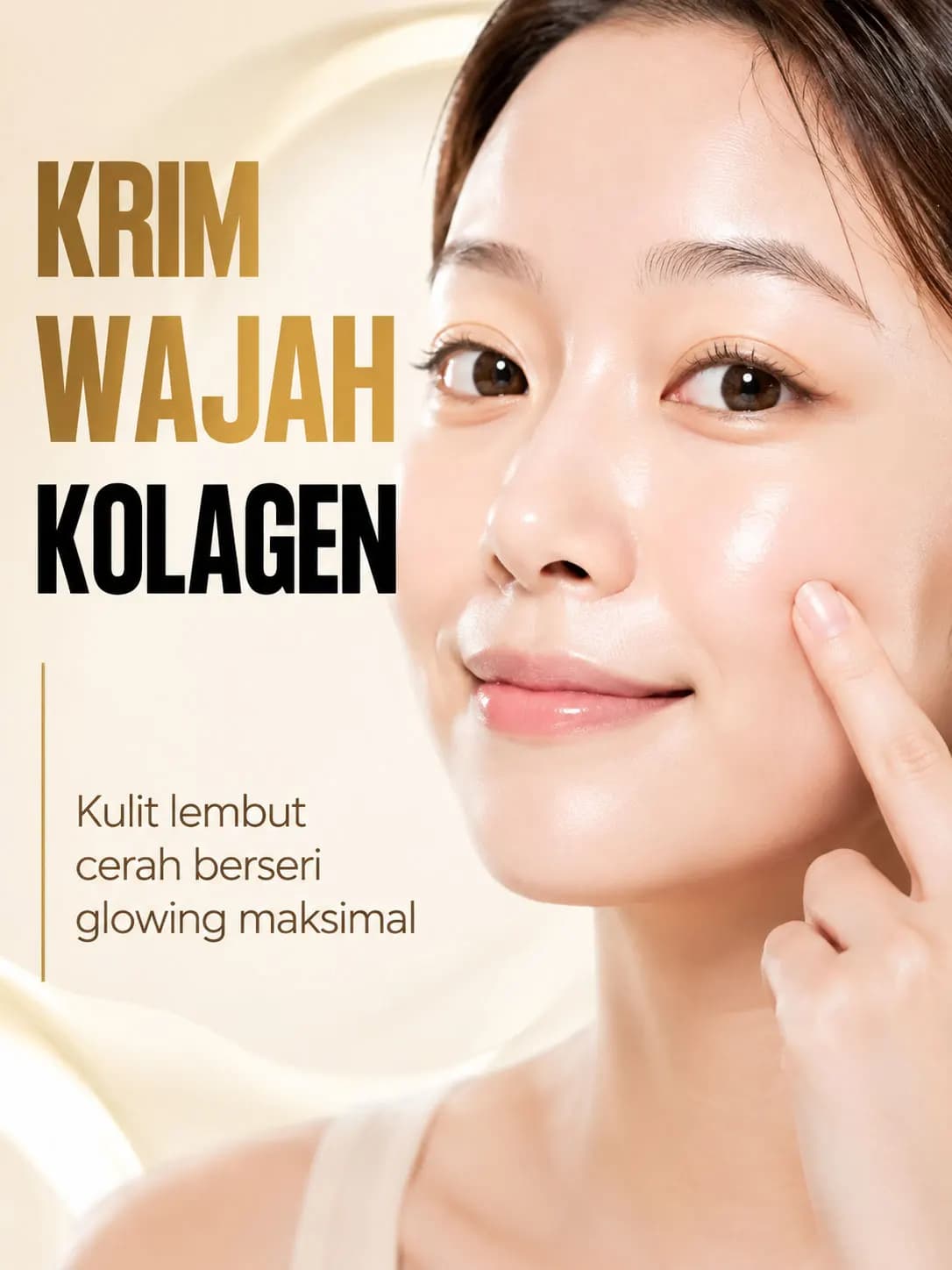 Hydrating Collagen Cream Facial Moisturizer Lightweight Texture for Smooth Looking Skin Daily Use