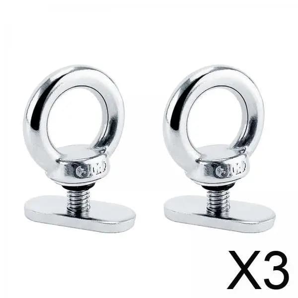 Viti hardware per binari per barche Occhiello per kayak in argento Elementi di fissaggio Attrezzatura marina per supporto per pagaia da pesca