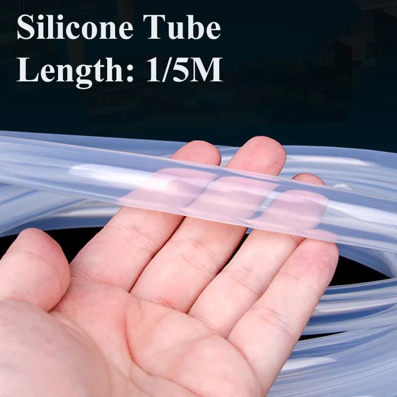 Tubo flessibile in gomma siliconica trasparente per uso alimentare da 1/5 metri 2 3 4 5 6 8 10 12 14mm Tubo flessibile in silicone per pompa per acquario non tossico