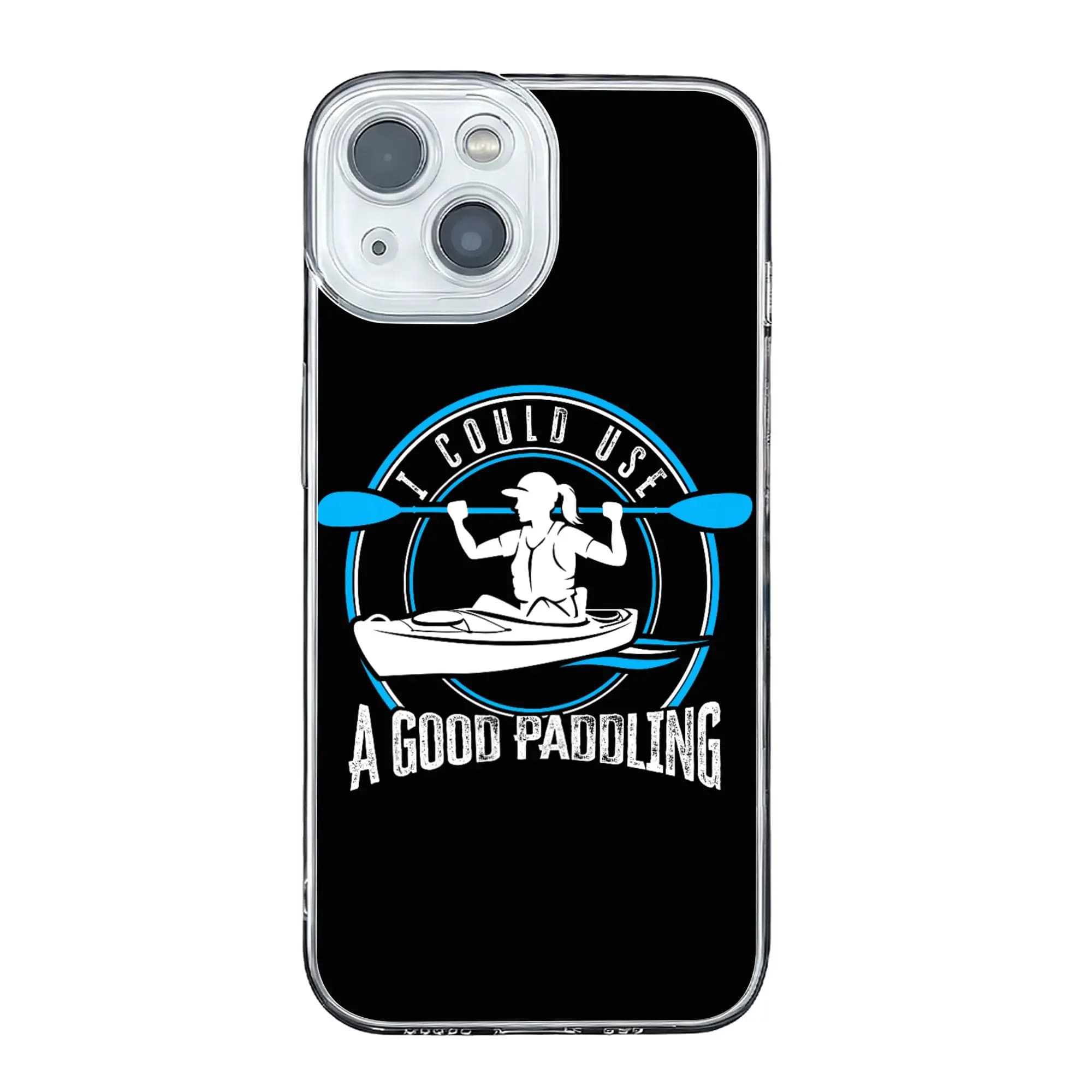 Nuova Cover Protettiva per iPhone 17 16 15 14 13 12 11 con Scritta Umoristica 'Potrei Usare un Buon Paddling' per Kayak