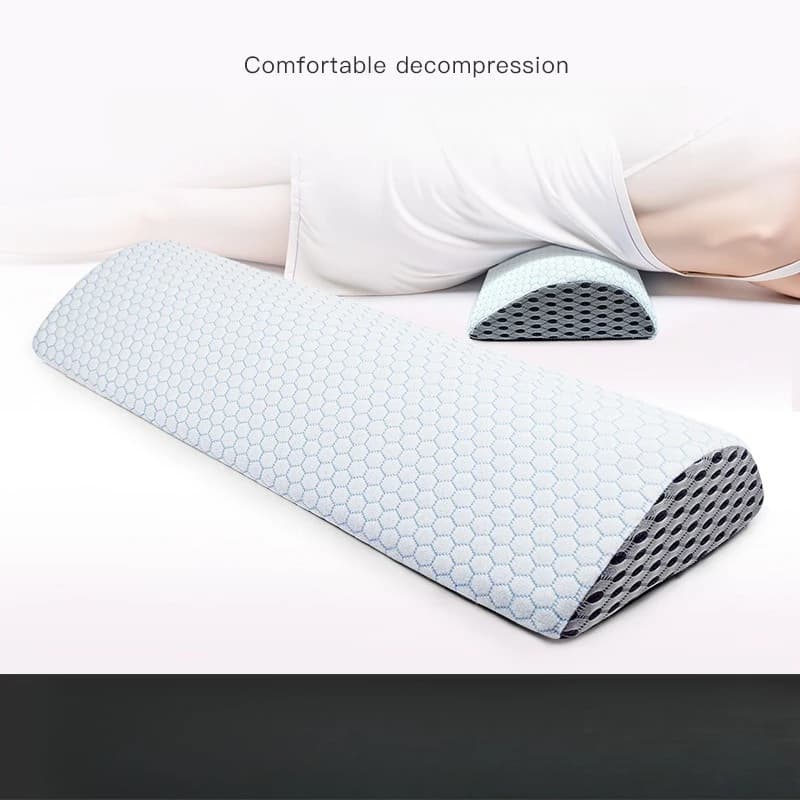 Cuscino lombare in memory foam per dormire - Cuscino ergonomico con cuneo per letto con fodera traspirante, cuscino per la vita con supporto per la schiena