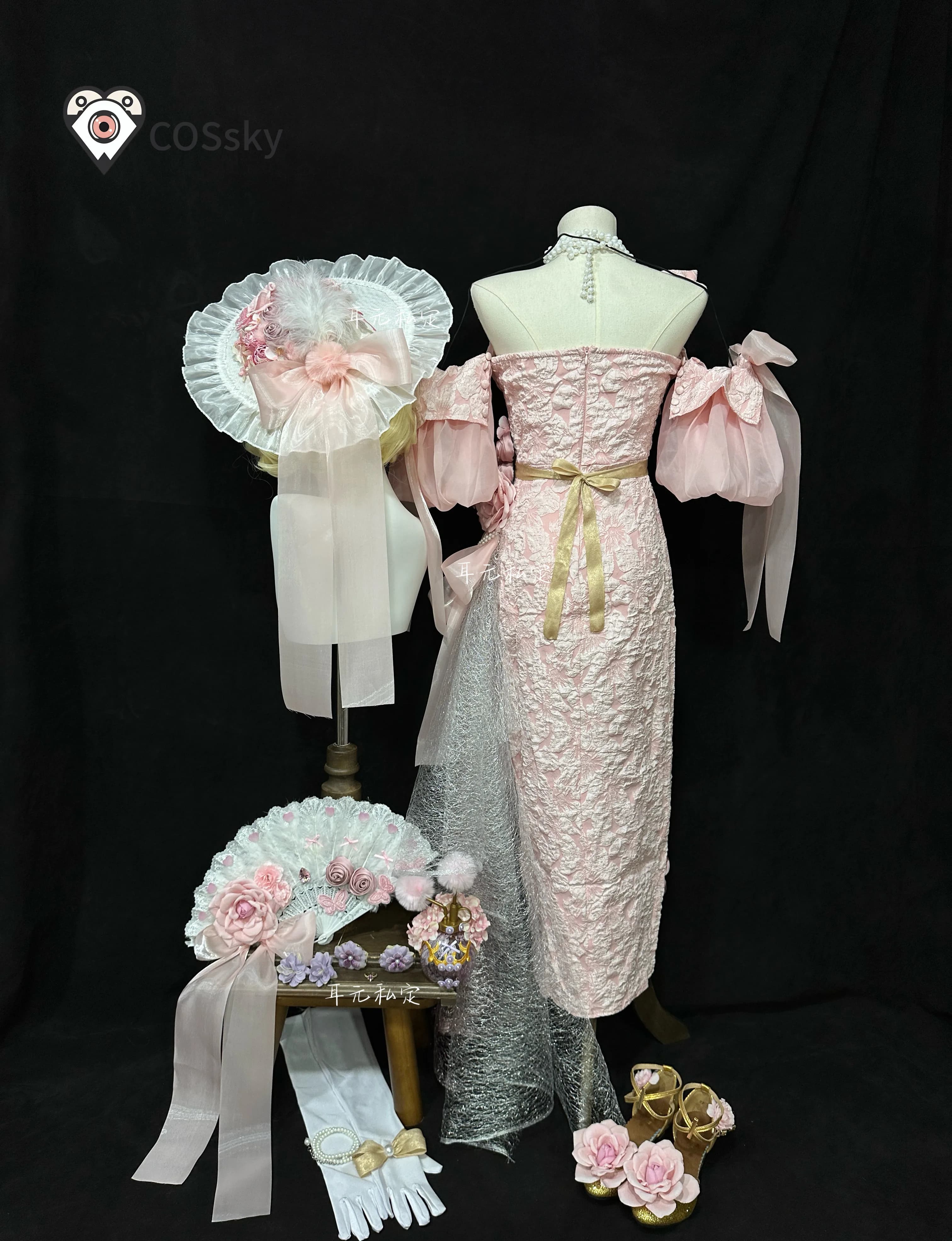 Vera Nair Perfumer Identity V Cosplay costume for women, elegant dress, necklaces, hat, wig, shoes, Halloween party, new full uniform