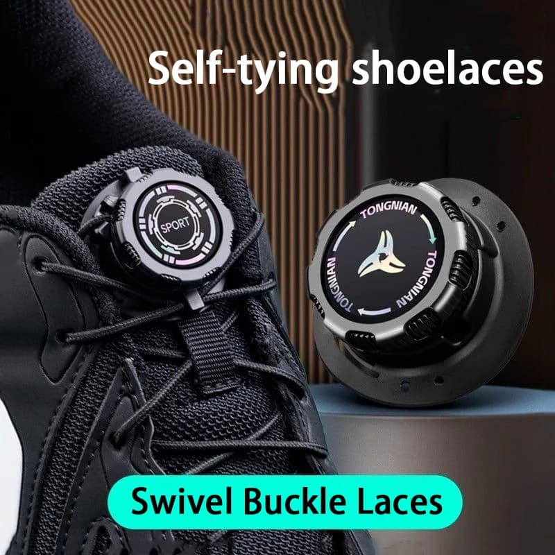 Nuovi Lacci Girevoli per Sneakers, Lacci per Scarpe Sportive da Esterno, Installazione Facile, Corda Spessa, Lacci Automatici, Accessori per Scarpe
