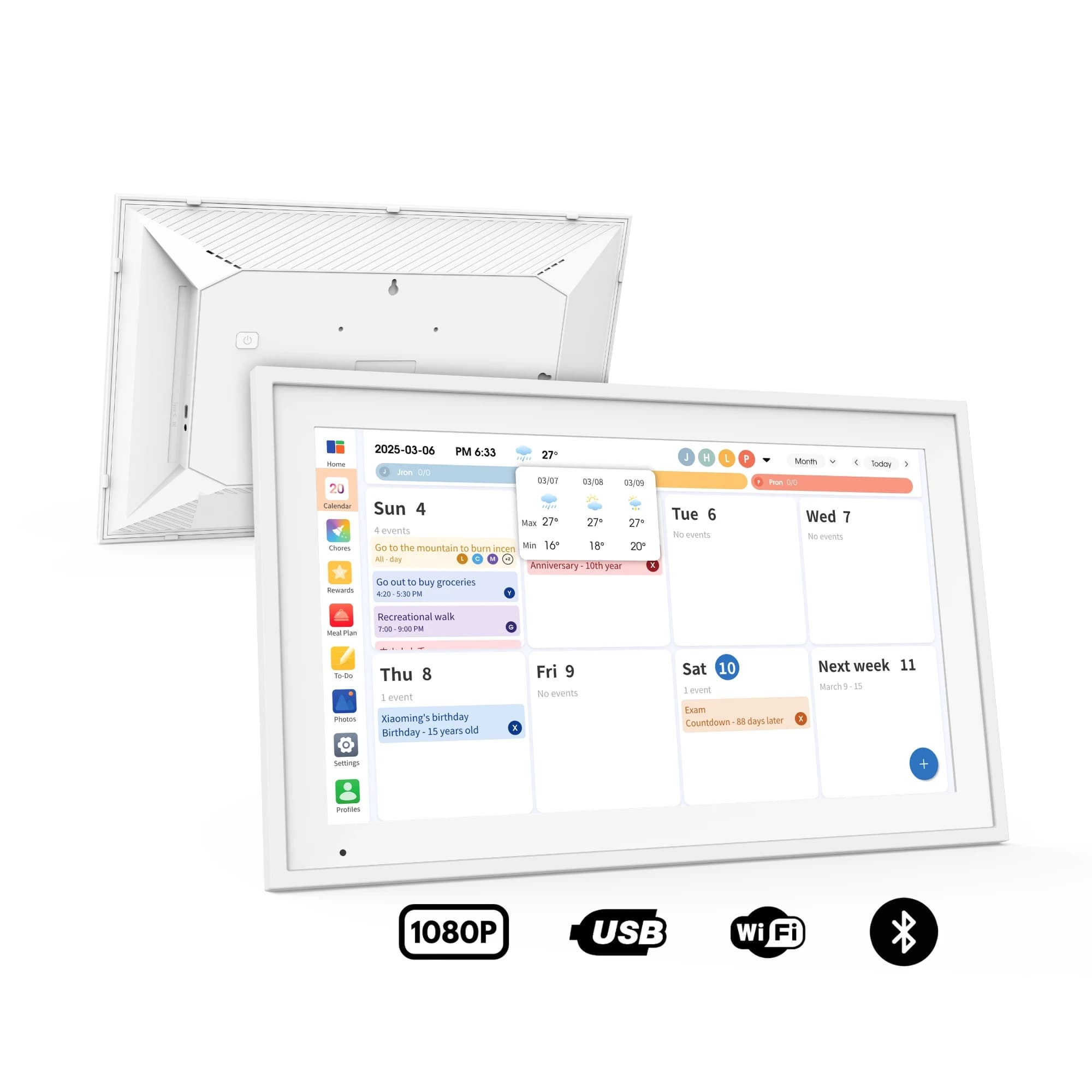 Vendita Diretta dalla Fabbrica: Cornice Digitale da 15,6 Pollici con Schermo Touch, Calendario, Tablet Android 14 Allwinner, 4+64GB, Schermo Digitale Intelligente
