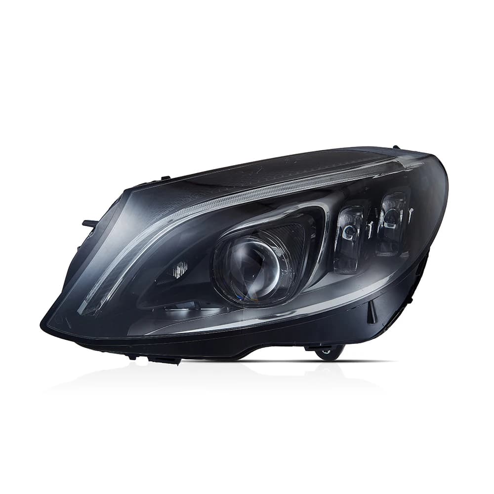 Accessori Fari Auto ATV&UTV per Mercedes-Benz Classe C W205 C200 C260 C300 2015-2021, Upgrade con Lenti a Proiezione LED, Gruppo Fari Completo