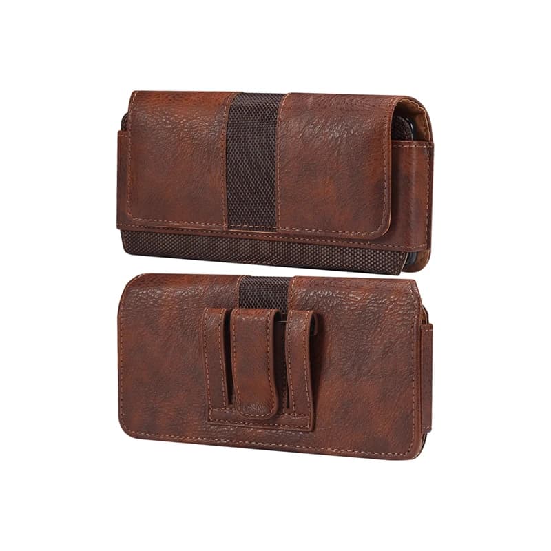 Custodia a clip da cintura in pelle per iPhone 17 16 15 14 13 Pro Max, Samsung S26 S25 S24 S23 - Cover a libro per smartphone